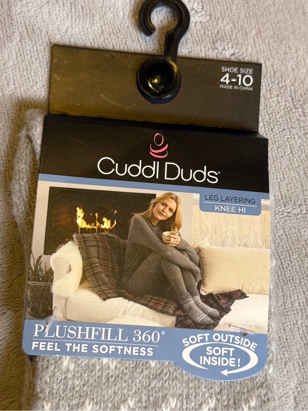 Cuddl Duds Women Knee-High Leg Socks - Heather Gray